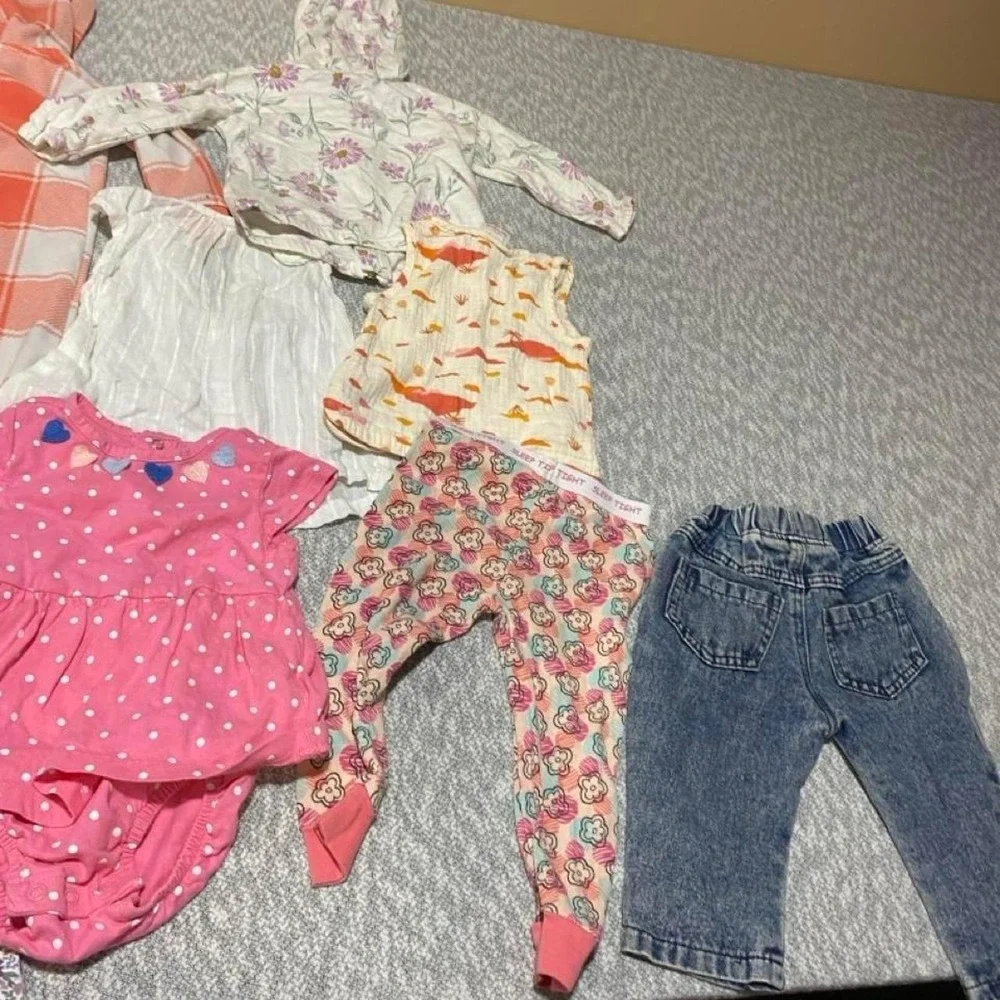 Bundle of baby girl clothes Size 12-18 months. SKU-A963